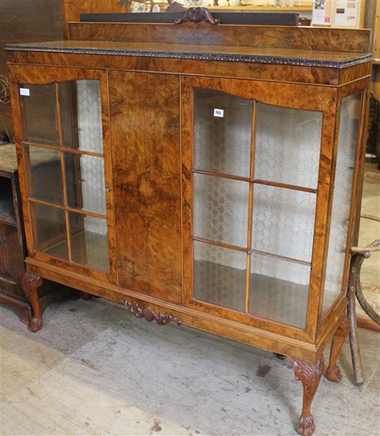Walnut display cabinet